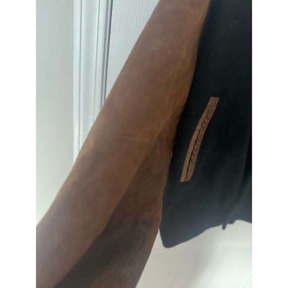 Vintage Chippewa Boots Letterman Bomber Jacket Wool leather Embordered Coat XL - Picture 6 of 6